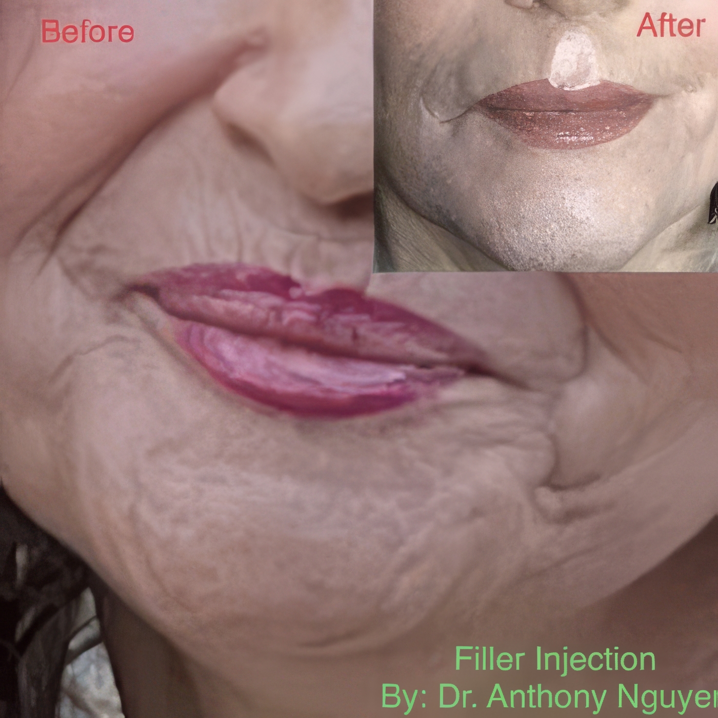 Before and After Image: Filler Injection - front